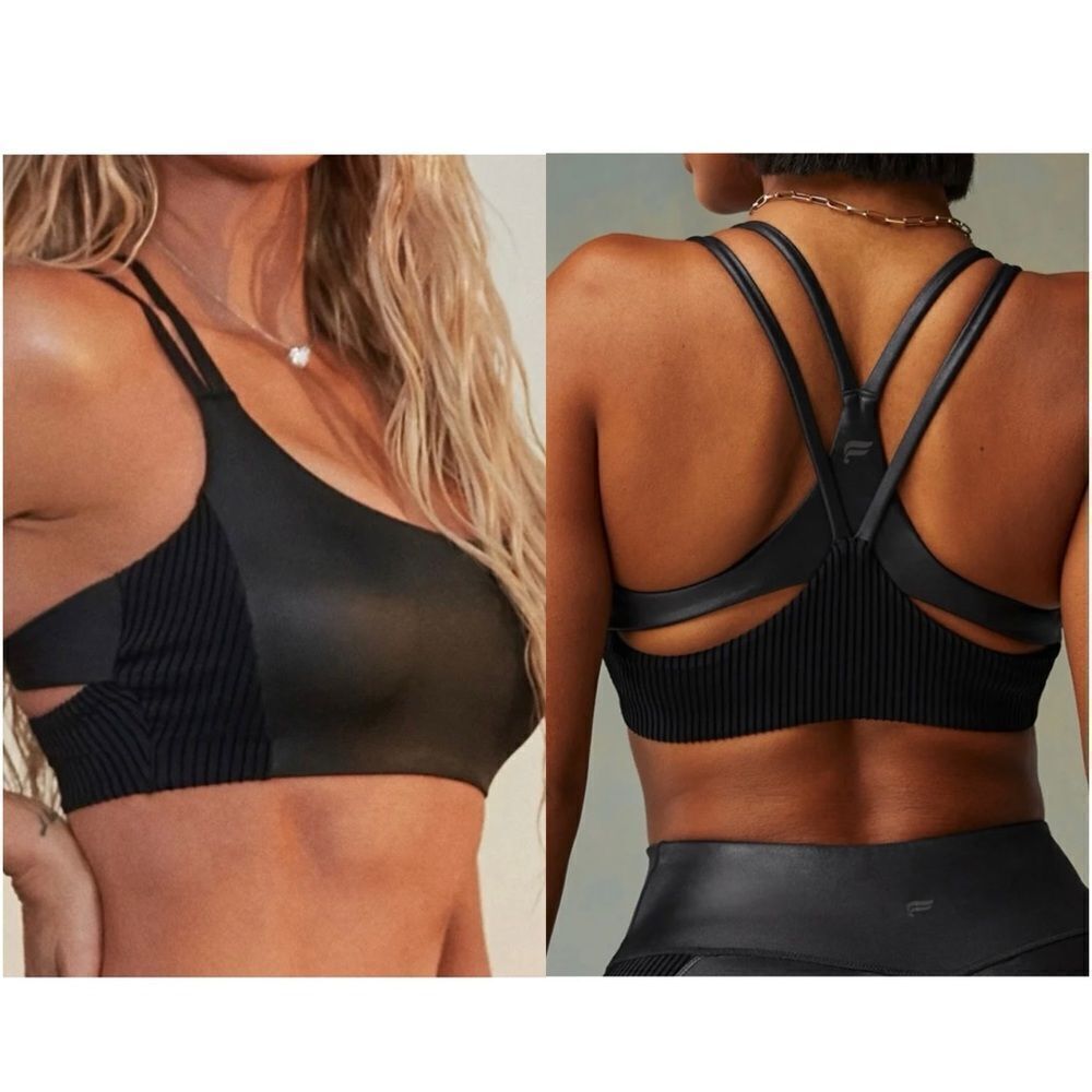 NWT FABLETICS Principal Motion365+ Low Impact Bra Black Shine Size XS